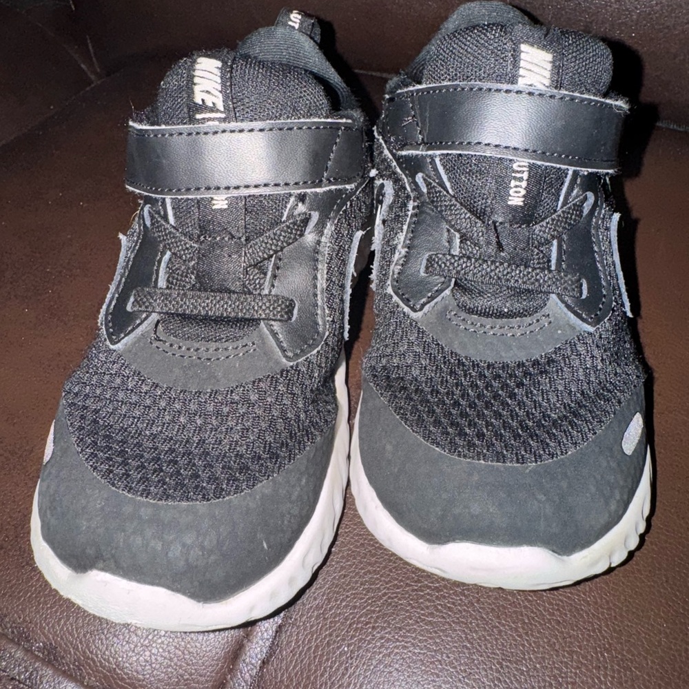 Nike Black Sneakers with Velcro Strap and Breathable Mesh